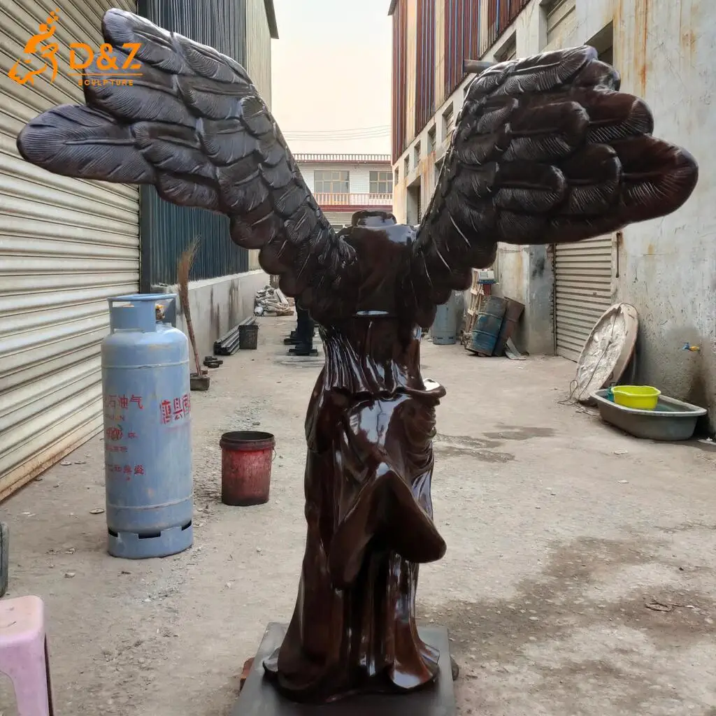 Bronze Louvre Nike Winged Victory Statue of Greek Samothrace DZN401-5