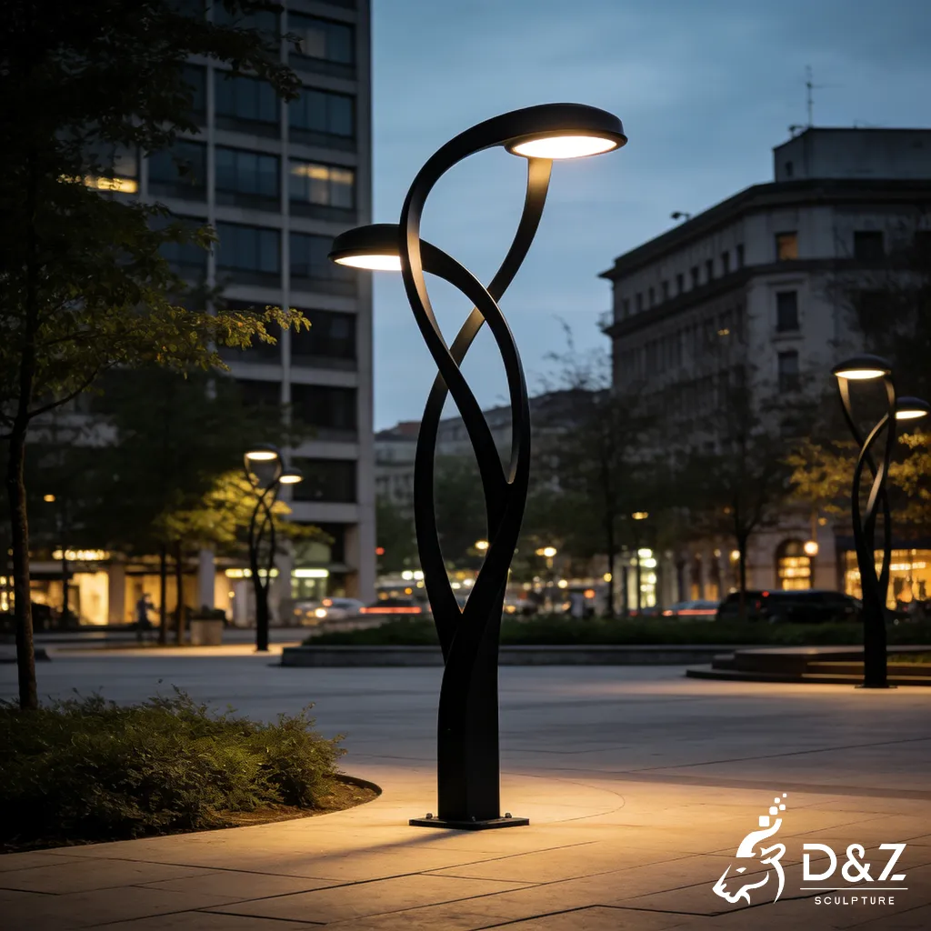 Modern Artistic Street Lamp Post Light Sculpture for City DZN420-8