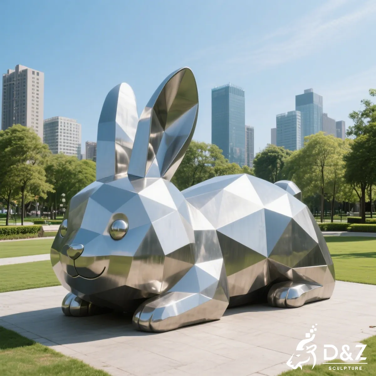 Large Modern Metal Bunny Rabbit Sculptures for Garden-Metal Rabbit Garden Sculpture Large Modern Metal Bunny Rabbit Sculptures for Garden-Metal Rabbit Garden Sculpture