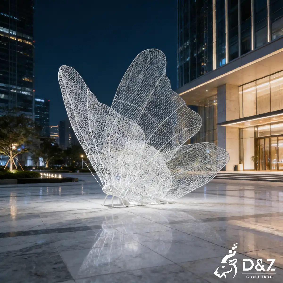 20 Inspiring Large Metal Butterfly Sculpture Garden Designs-butterfly wire sculpture