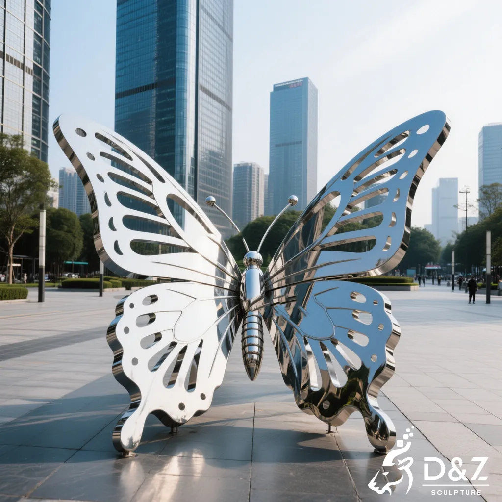 Large Outdoor Butterfly Metal Sculpture Garden Art DZN465-1