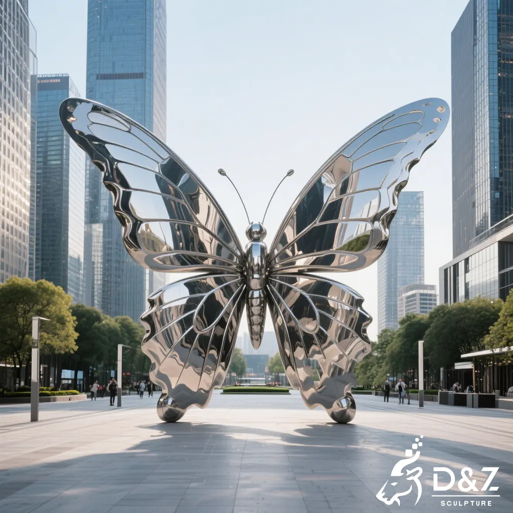 Large Outdoor Butterfly Metal Sculpture Garden Art DZN465-3