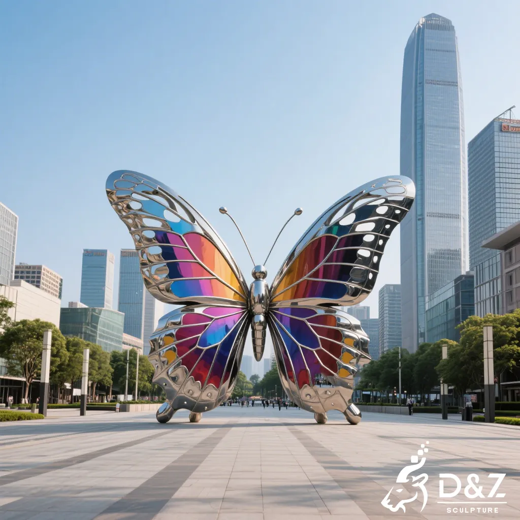 Large Outdoor Butterfly Metal Sculpture Garden Art DZN465-4