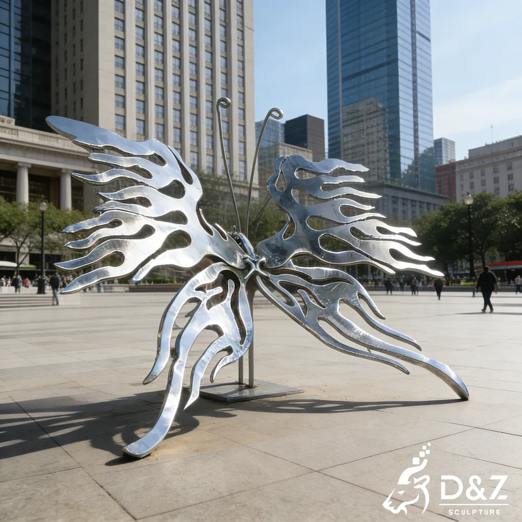 Large Outdoor Butterfly Metal Sculpture Garden Art DZN465-5