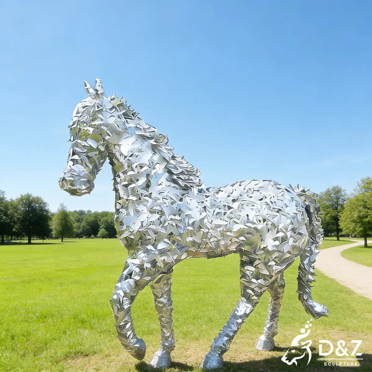 20 Inspiring Large Metal Butterfly Sculpture Garden Designs-butterfly horse sculpture