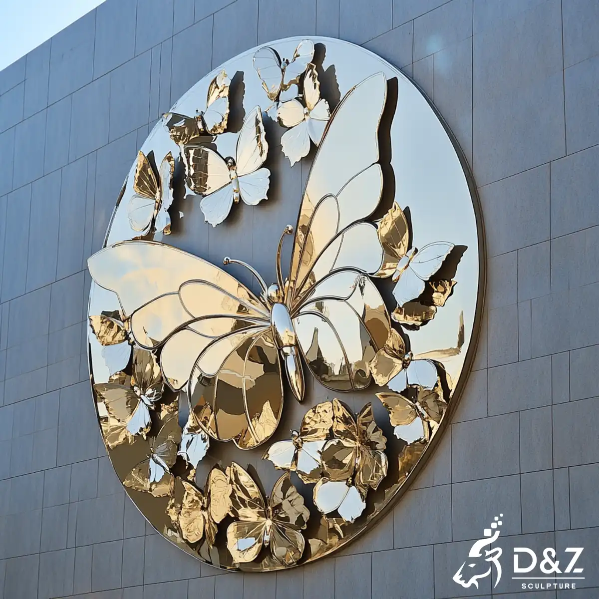 20 Inspiring Large Metal Butterfly Sculpture Garden Designs-metal butterfly relief sculpture