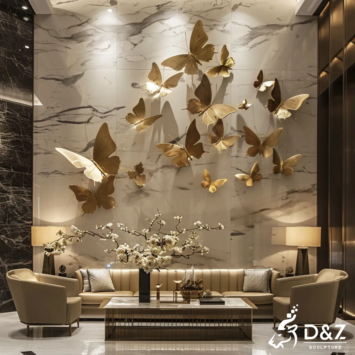 20 Inspiring Large Metal Butterfly Sculpture Garden Designs-large metal butterfly relief sculpture