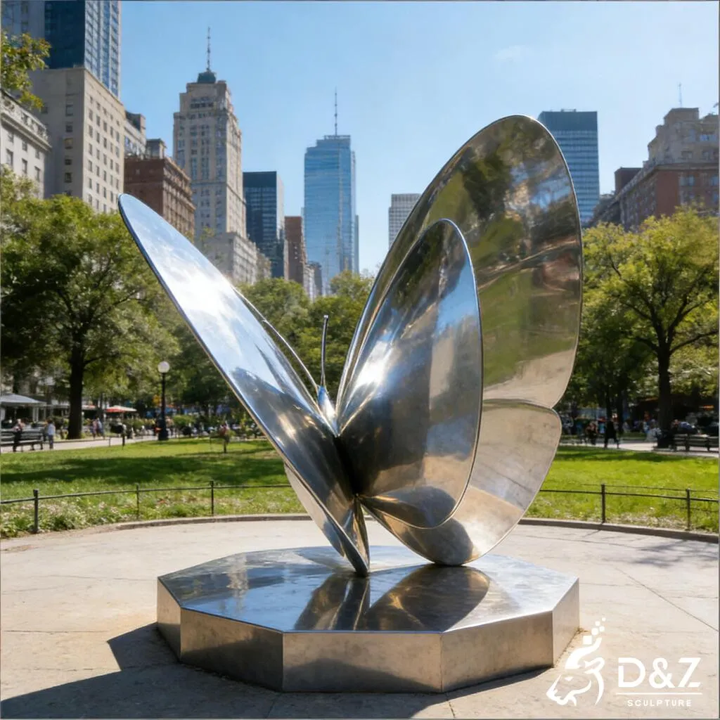 Large Stainless Steel Abstract Butterfly Sculpture for Garden DZN467-2 Large Stainless Steel Abstract Butterfly Sculpture for Garden DZN467-2