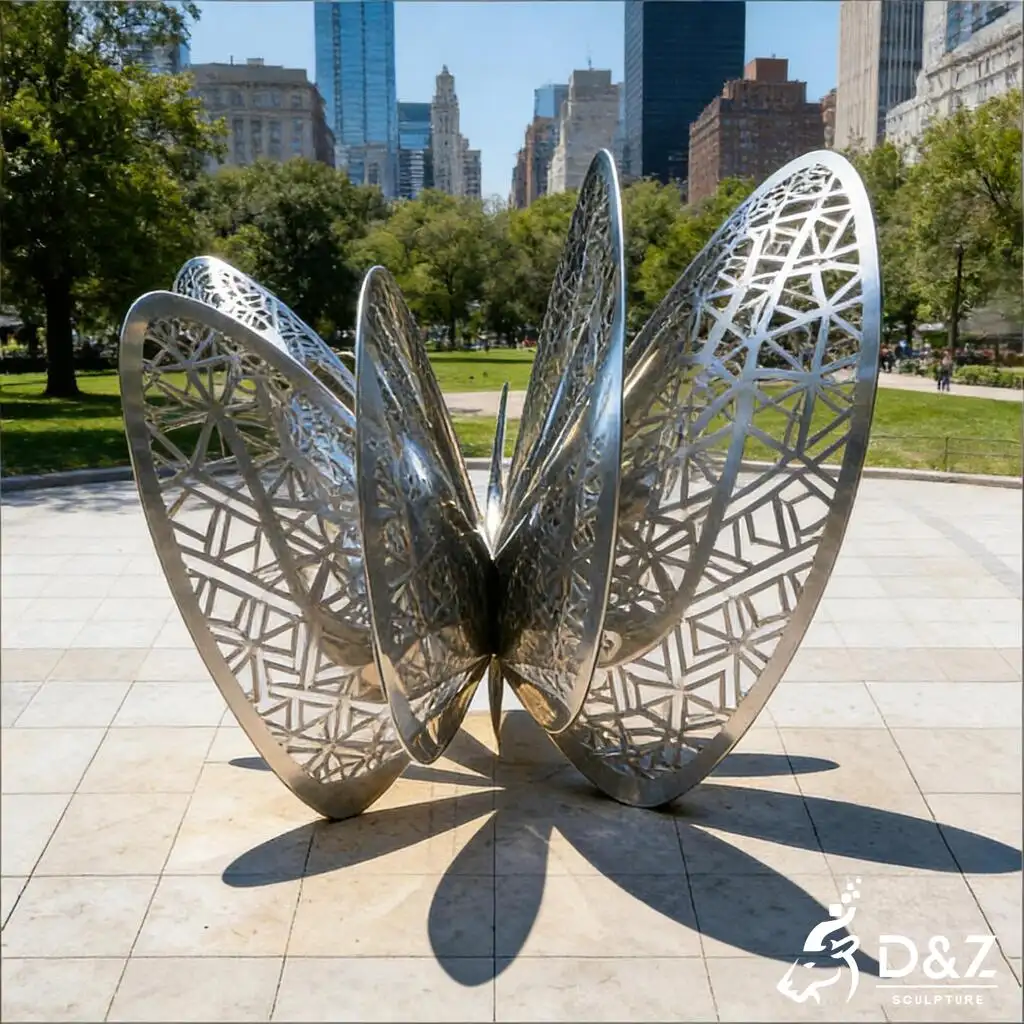 Large Stainless Steel Abstract Butterfly Sculpture for Garden DZN467-4 Large Stainless Steel Abstract Butterfly Sculpture for Garden DZN467-4