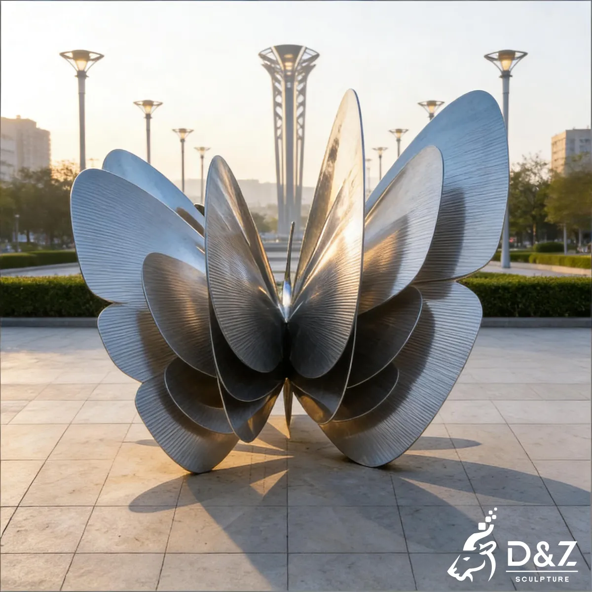 20 Inspiring Large Metal Butterfly Sculpture Garden Designs-abstract butterfly sculpture