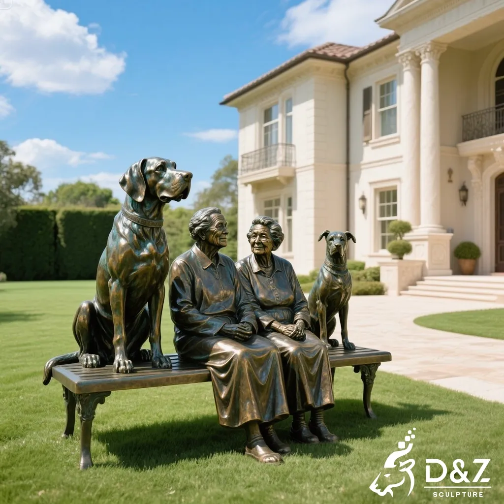 Life-size Bronze Great Dane Statue for Outdoor Decor DZN466-5 Life-size Bronze Great Dane Statue for Outdoor Decor DZN466-5