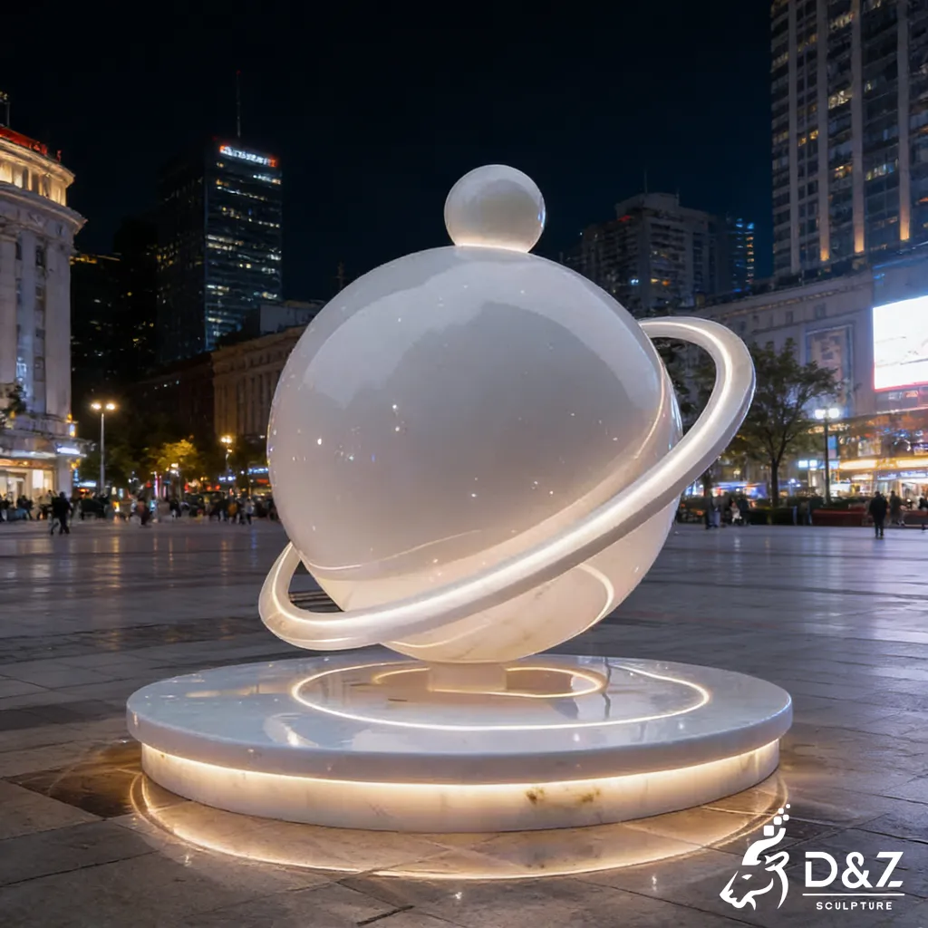Large Metal Cosmic Celestial Orbit Sculpture with LED Light DZN455-1