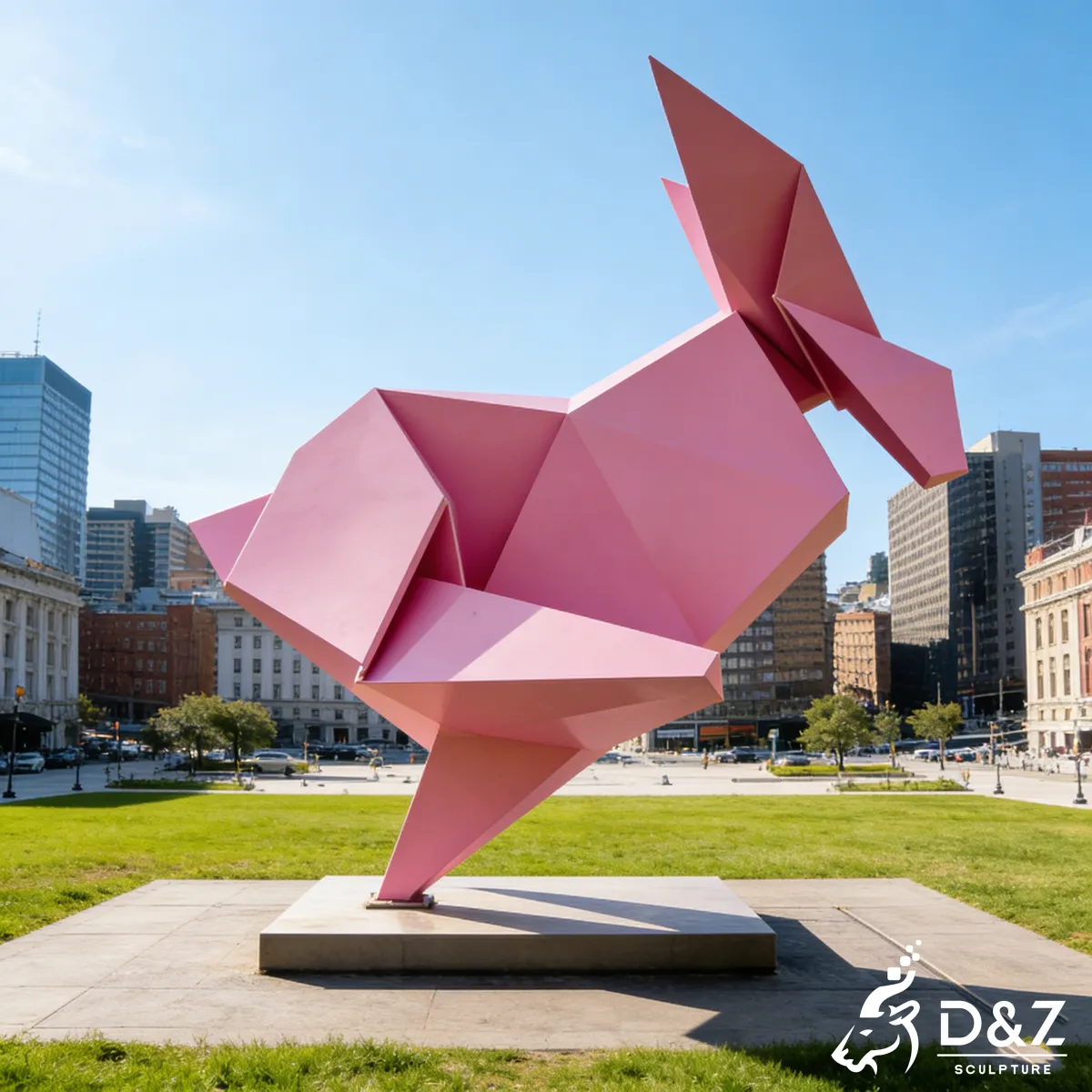 Large Modern Metal Bunny Rabbit Sculptures for Garden-Running Rabbit Garden Sculpture Large Modern Metal Bunny Rabbit Sculptures for Garden-Running Rabbit Garden Sculpture