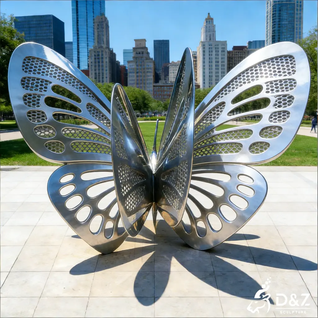 Large Stainless Steel Abstract Butterfly Sculpture for Garden DZN467-6 Large Stainless Steel Abstract Butterfly Sculpture for Garden DZN467-6