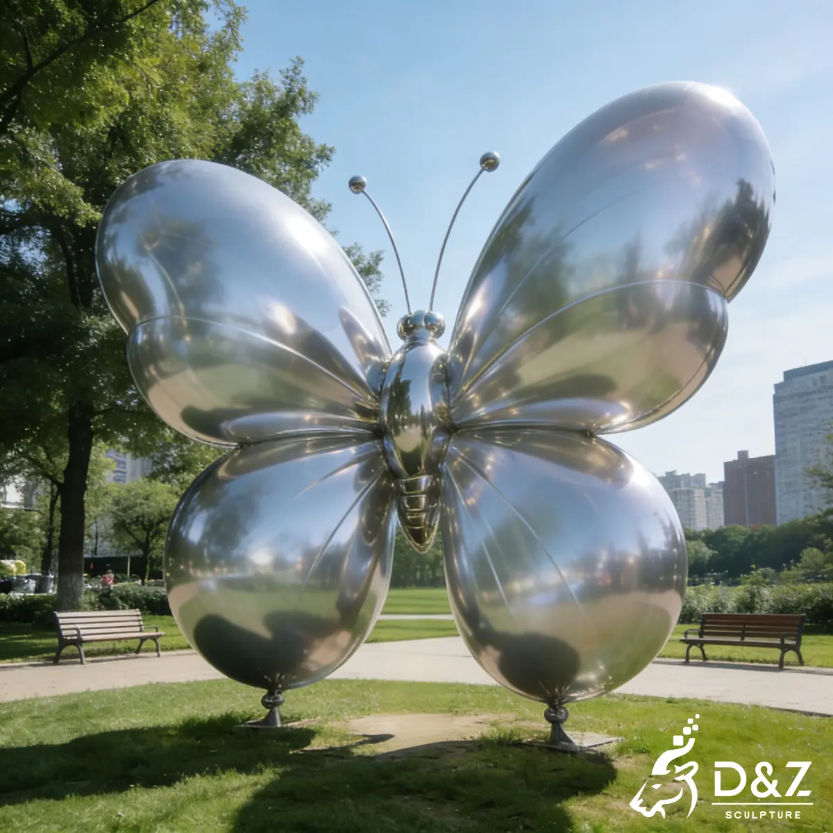 20 Inspiring Large Metal Butterfly Sculpture Garden Designs-butterfly balloon sculpture