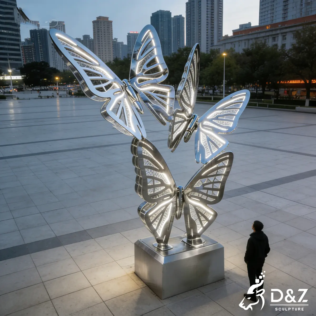 20 Inspiring Large Metal Butterfly Sculpture Garden Designs-butterfly garden sculpture 