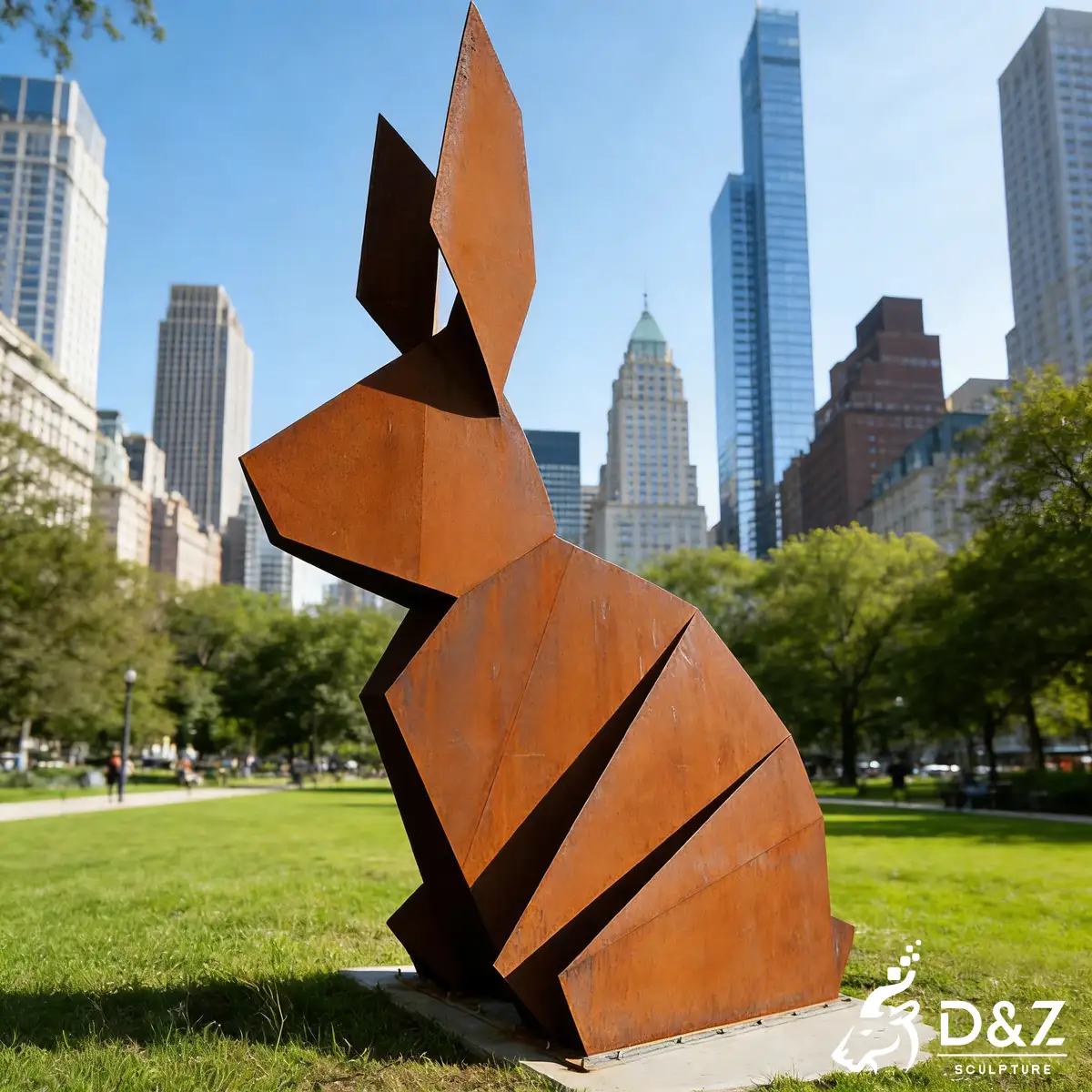 Large Modern Metal Bunny Rabbit Sculptures for Garden-Abstract Rabbit Sculpture Large Modern Metal Bunny Rabbit Sculptures for Garden-Abstract Rabbit Sculpture