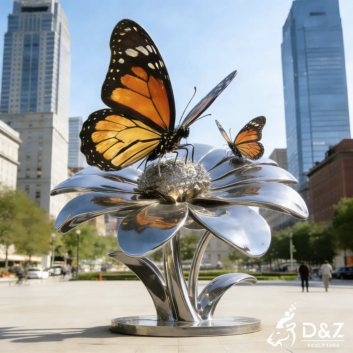 20 Inspiring Large Metal Butterfly Sculpture Garden Designs-monarch butterfly sculpture